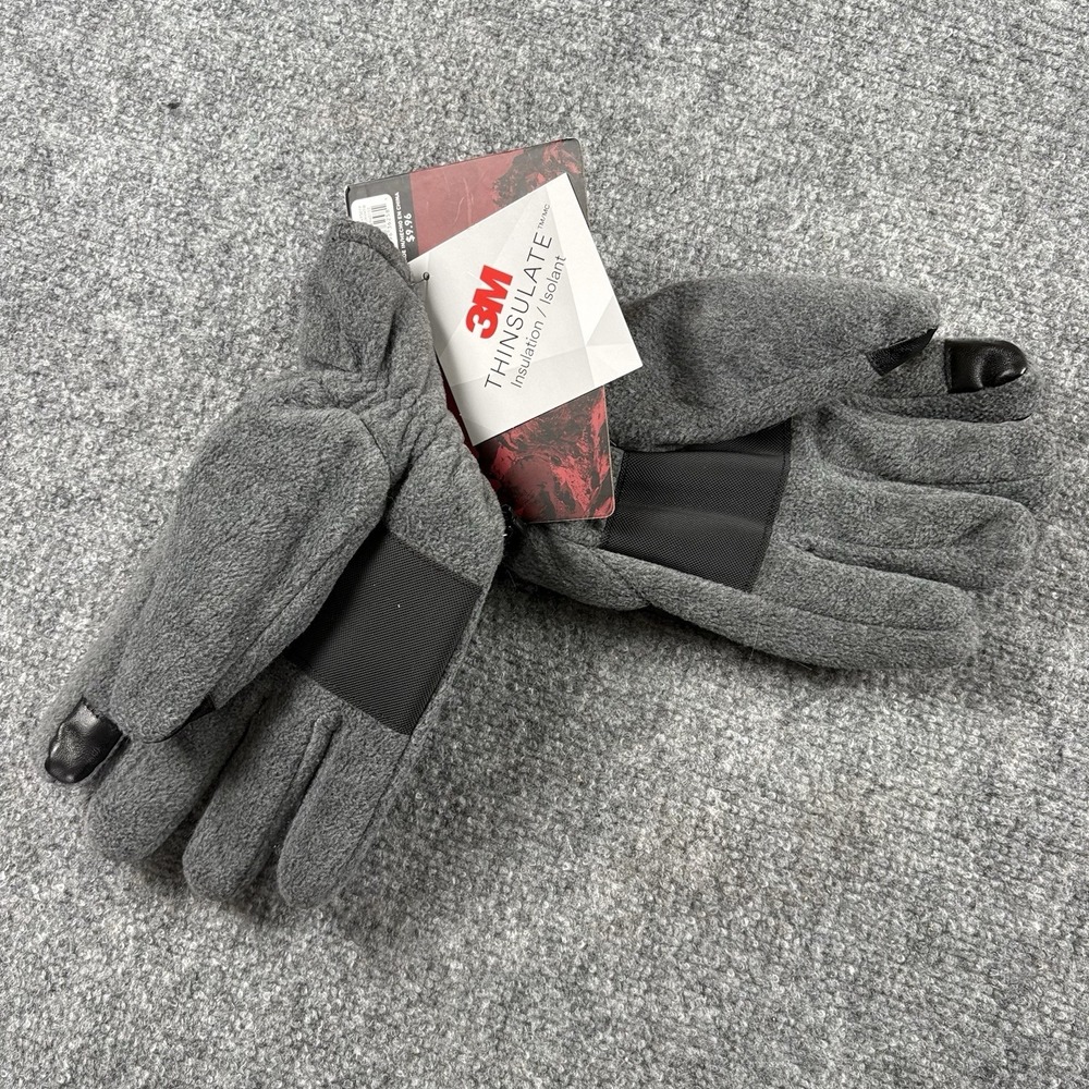 Swiss Tech Fleece Gloves L/XL Gray 3M Thinsulate Touchscreen Winter‎ Outdoor